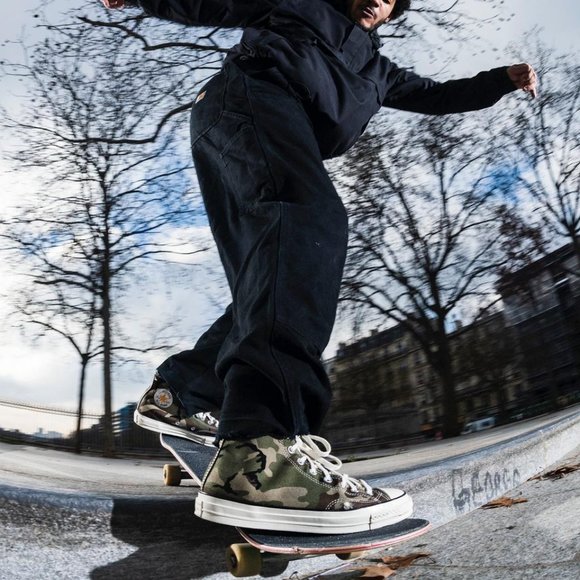 Converse X Carhatt WIP Chuck 70 Hi Camouflage 169221C Covert Green Size 8.5 NWB - Picture 11 of 13